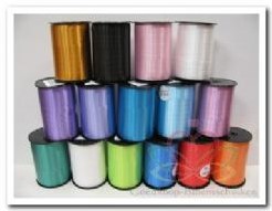 Lint Krullint cadeaulint 10 mm 250 meter/rol - geel 02 Lint Krullint