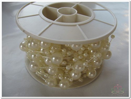Parelketting rol 10 meter Ivory 3+8 mm Parelketting