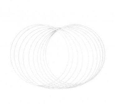 Metalen ringen 20cm ø, box 10st., wit grootverpakking doos 10st