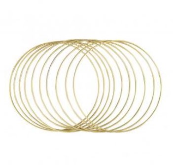 Metalen ringen 20cm ø, box 10st, goud grootverpakking doos 10st