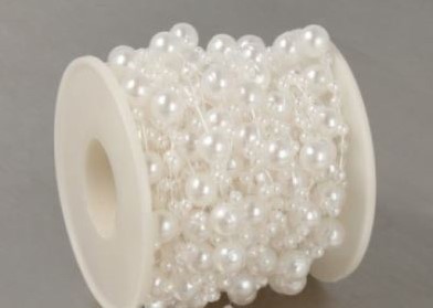 Parelketting 15 meter Creme 3+8 mm Parelketting