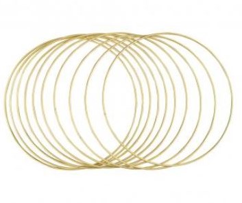Metalen ringen 25cm ø, box 10st GOUD grootverpakking doos 10st