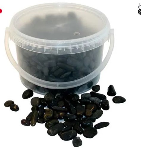 Natuursteentjes 3.8kg 5-8mm Black Stones Emmer zwarte steentjes