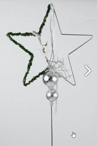 Metalen Sterframe XL 110 cm hoog dia 50 cm  Frame Ster, een steker, geen voet op=op