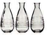 Gekleurde glazen flesjes Rome Clear  / stuk Rome bottle Ø7,5 h.15,8 cm