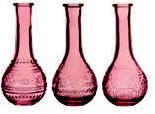 Gekleurde glazen flesjes Paris Softroze / stuk Paris bottle Ø7,5 h.15,8 cm