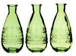Gekleurde glazen flesjes Rome Lichtgroen / stuk Rome bottle Ø7,5 h.15,8 cm