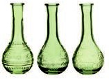 Gekleurde glazen flesjes Paris Lichtgroen / stuk Paris bottle Ø7,5 h.15,8 cm