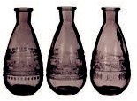 Gekleurde glazen flesjes Rome Grijs / stuk Rome bottle Ø7,5 h.15,8 cm