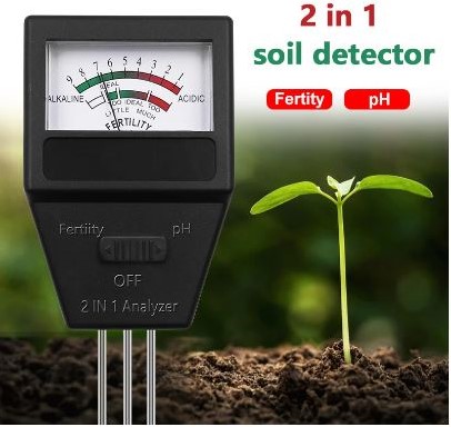 2 in 1 Ph waarde en bemesting meter hulp voor zaaien en stekken