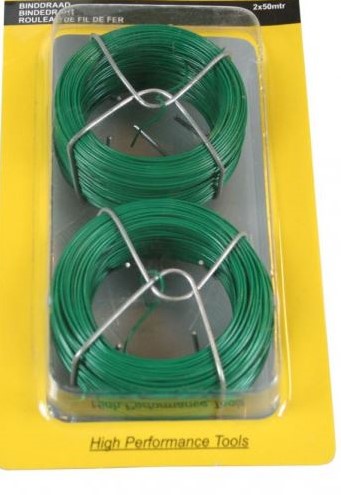 Twist tie 2 stuks groen 2 x 50 m Binddraad set van 2 Tuin 