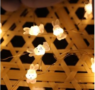 Ledlampjes met kleine KONIJNTJES 20 lampjes 2meter Led lampjes excl batterijen