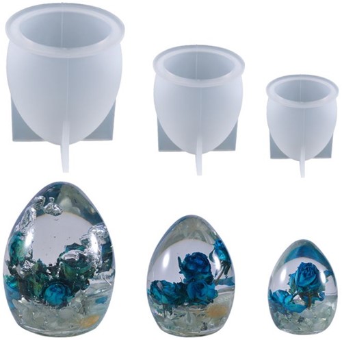 Siliconenmal Eivorm S 50mm / per stuk voor Epoxy Resin, Zeep, Kaarsen excl decoraties