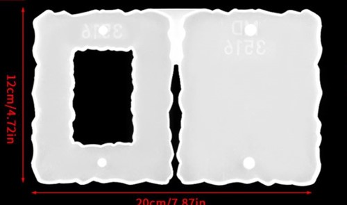 Siliconenmal Fotolijstje Dubbel zonder bevestigingsmaterialen voor Epoxy Resin 