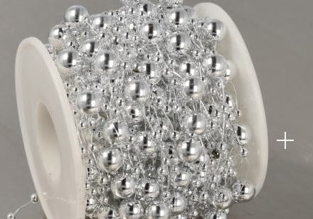 Parelketting rol 15 meter ZILVER 3+8 mm Parelketting