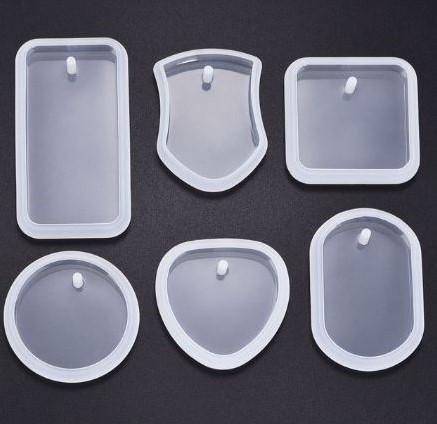 Siliconenmalletjes voor sieraden of sleutelhanger Set van 6 voor Epoxy Resin