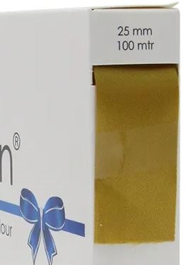 Satijn PackSatin GOUD Satin Ribbon 25mm rol 100m Enkelzijdig satijn