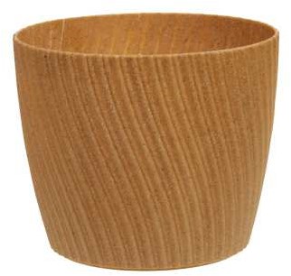 Actie Bloempot flowerpot Mika Eco 13 cm Natural Wood Bloemenvaas pot ook voor bv bloemschikken