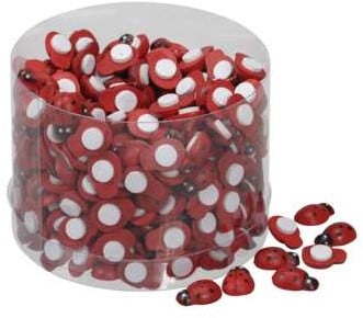 Lieveheersbeestje 13 mm zelfklevend doosje +/-360st heelveel Lieveheersbeestjes