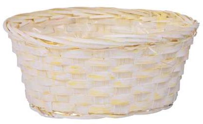 Rieten mand Maritien blauwwit rectangle 28x13x11cm. goedkope ondergrond