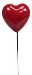 Actie Bijsteker Rode Harten 3*3cm Doos 48 stuks Hartjes rood