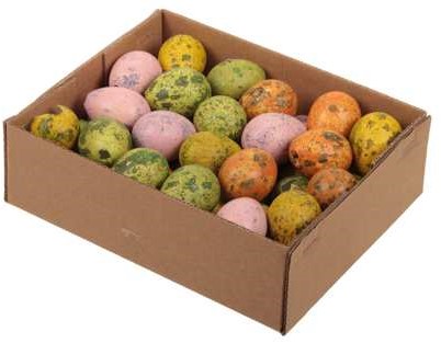 Kwarteleitjesmix 4 kleuren 48 stuks gekleurde Kwartel eitjes uitgeblazen voor decoratie
