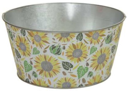 Actie Schaal rond Metal Flowerbowl round bloemen 18 cm diameter*9cm