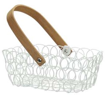 Actie Metalen mand, draadmand voor plukbloemen of strooimand 19x14x7.5 cm Plukmandje, bruidsmeisjes