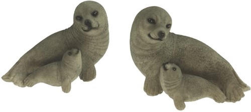 Zeehond met baby 11cm / stuk Zeehond