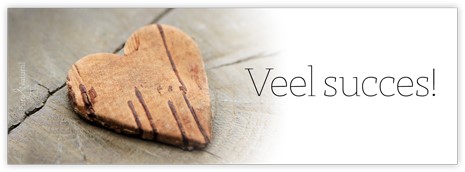 Bloemenkaartje Veel succes! Bloemenkaartje