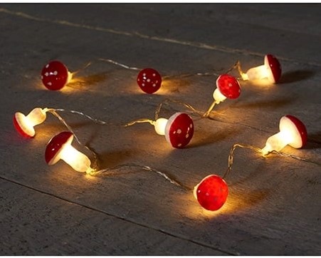 LED Lichtjes Paddestoel – 10L – 1m – Warm Wit leuke paddenstoeltjes met lampjes