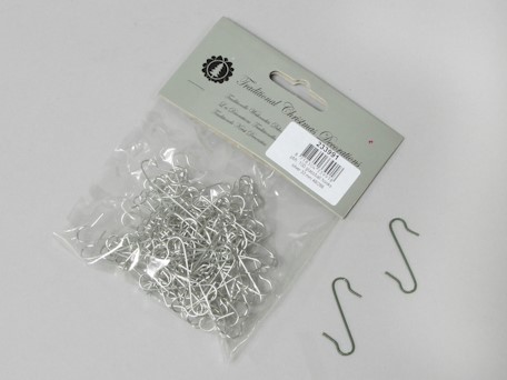  Kerstbalhaakjes voor Glazenballen 33mm pak 100 st Kerstbalhaakjes voor glas