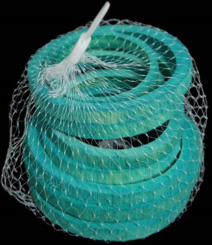 Bamboo ringen 10-12 cm. Aqua Turquoise +/- 12stuks Bamboo ringen
