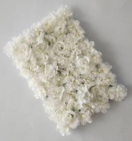 Flowerwall Flower Wall 40*60cm. Wit KANT EN KLAAR! Flower wall de Luxe, mooi vol