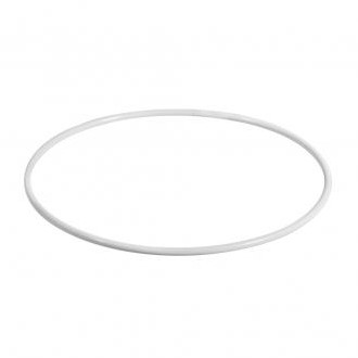 Metalen ring gelakt, WIT 50 cm. Enkele ring