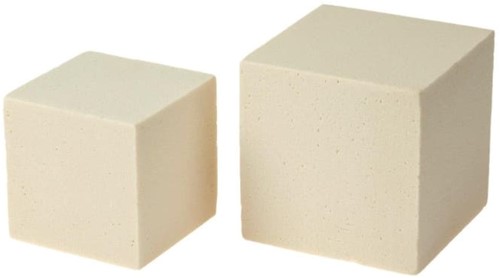 Kubus Sec droogschuim 12 x 12 x 12 cm.