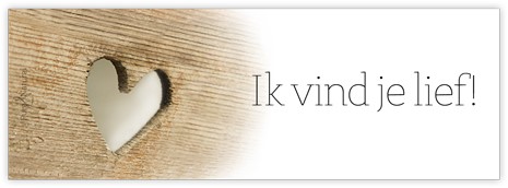 Bloemenkaartje Ik vind je lief! Bloemenkaartje