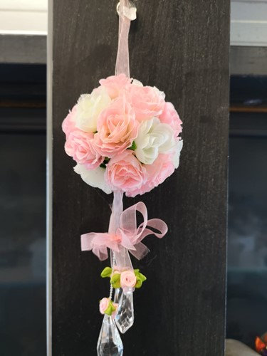 bloemenbal Pomander RoseBall Bruidsmeisje BeautyPink - Softpink+White bloemenbal Pomander