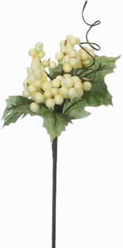 Berrie pick met blad creme Bessen bijsteker