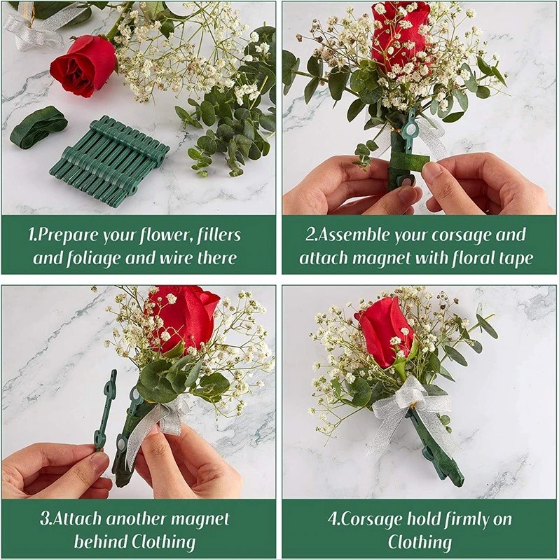 Implementeren Factuur Dronken worden Pinclip Magneet PER SET voor bruidswerk, corsage Pinclip Magnetic bestaat  uit 2 delen Decoflorall