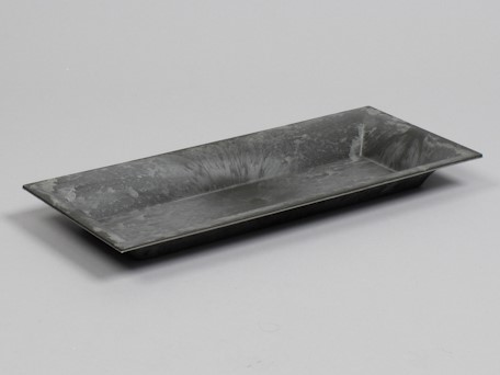 Onderbord Loodlook 28-12*3 cm. rechthoek Basic Grey Plate