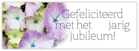 BloemenkaartjeGefeliciteerd met het jarig jubileum! Bloemenkaartje
