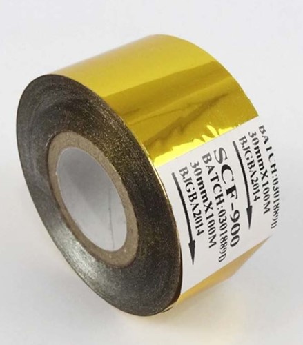 Inkt voor Lintprinters Transferfilm GlansGoud 100m lengte x 30 mm breedte grote kern
