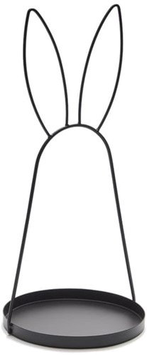  Dienblad Metalen Frame - Bunny Ear - 50 cm Hoog - Ø25 cm Leuk dienblad voor bloem en groendecoratie 
