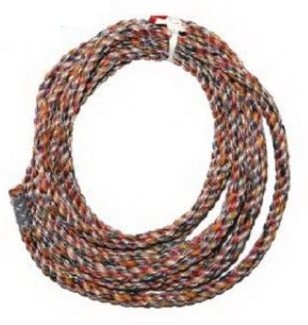 Actie TOUW recycle fabrics rope 5 mtr dia 5-10 mm  decoratief touw van gerecyclede kleding