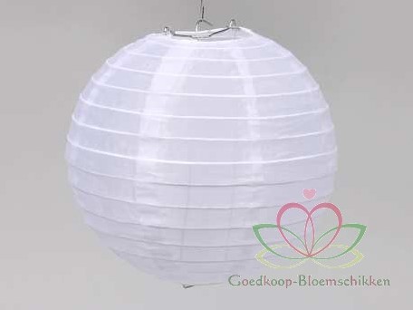 Lampion wit 20 cm. Bruiloft feestversiering Lampion