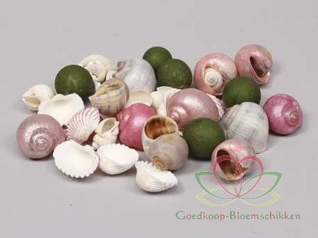 Actie Schelpenmix deluxe roze parelmoer, 350 gram  van E 4.39 voor E 2.99