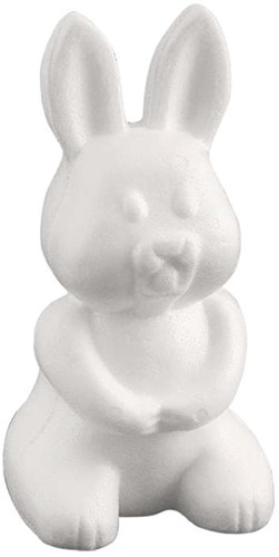 Styropor Paashaas, Konijn, Haasje 24 cm. voor bijvoorbeeld roosjes per stuk Konijn, Haasje van piepschuim