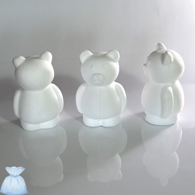 Styropor beer Emil 15 cm. voor bijvoorbeeld roosjes per stuk Emil