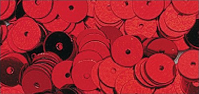 Pailletten, glad, 6mm ø, ZB-zak à 1000 stuks. ROOD Pailletten, glad, 6mm ›,